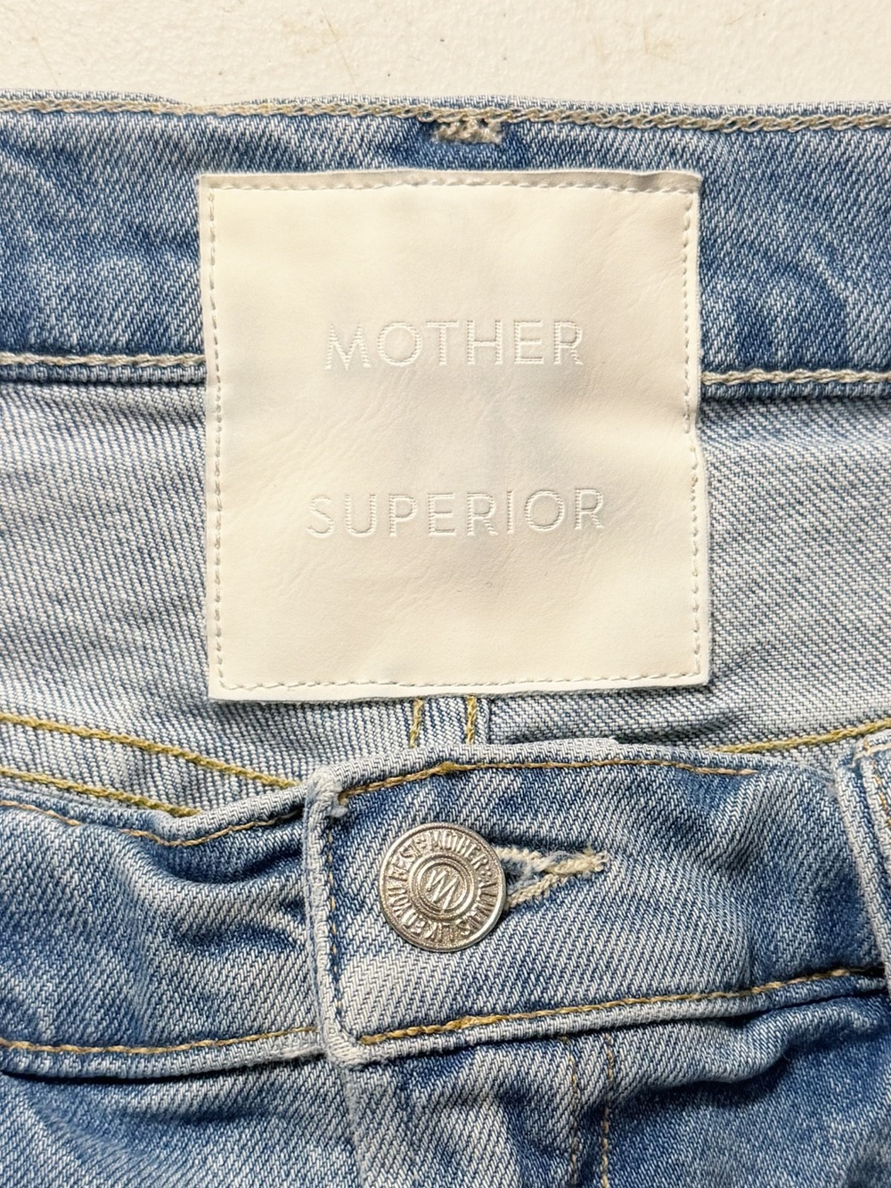 Mother Superior The Spitfire Sneak Low Rise Straight Leg Jeans in I Confess - Picture 10 of 12